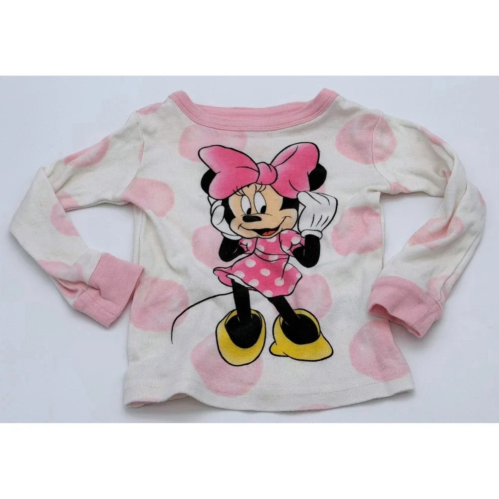 Disney Junior Girls 2T Minnie‎ Mouse 2pc Pajama Set